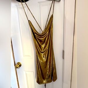 GOLD urban outfitters Party dress